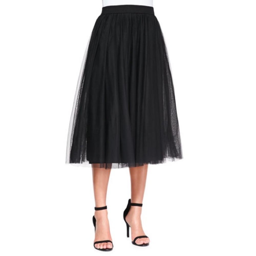 Bailey44 black tulle midi skirt